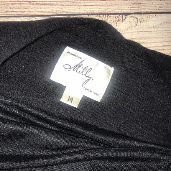 Milly Classic Little Black Sleeveless Wool Dress size M Medium - Picture 5 of 8